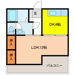 エルコ若松町マンションの物件間取画像